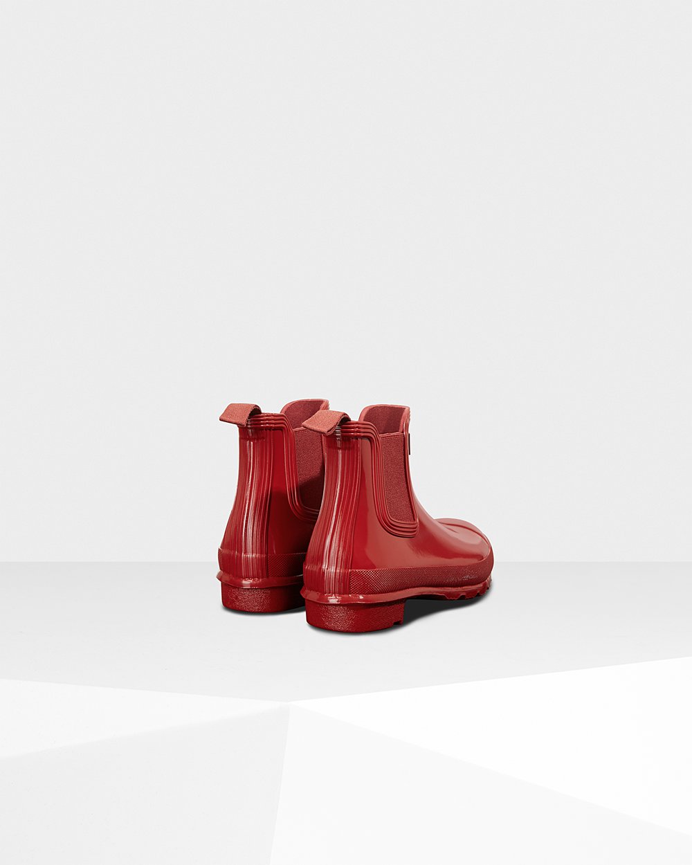 Womens Chelsea Boots - Hunter Original Gloss (79WHMJPEQ) - Red